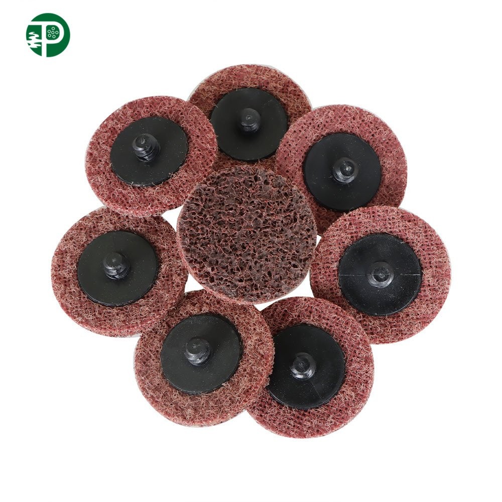 50Pcs 2In Medium Surface Conditioning Discs Roll Lock Die Grinder Sanding Pads