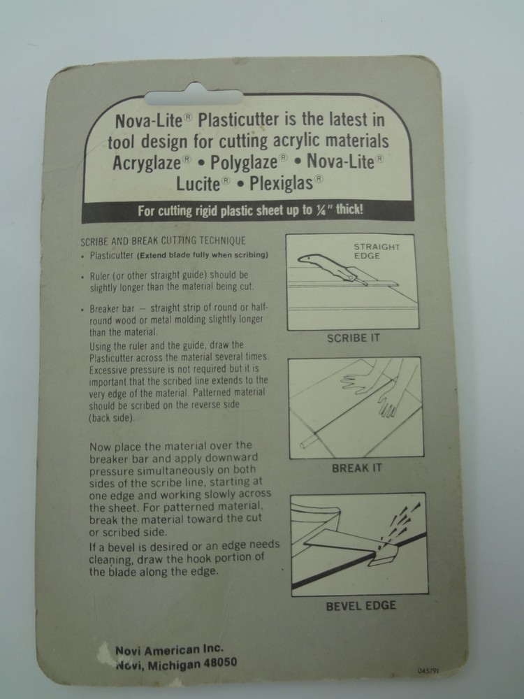 Vintage Nova-Lite Plastic Cutting Hand Tool