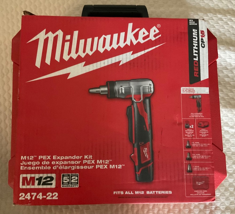 Milwaukee M12 PEX Expander Tool Kit  2474-22
