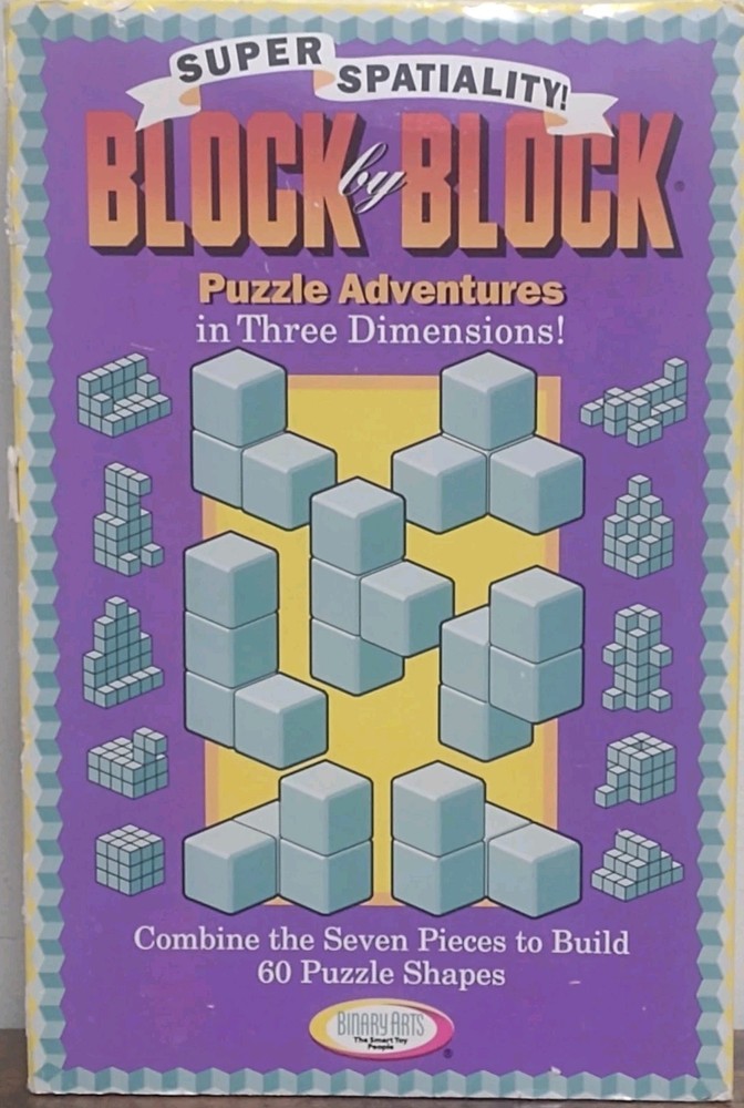 Block By Block Puzzle Adventures Game Spaciality Binary Arts 1995 Complete