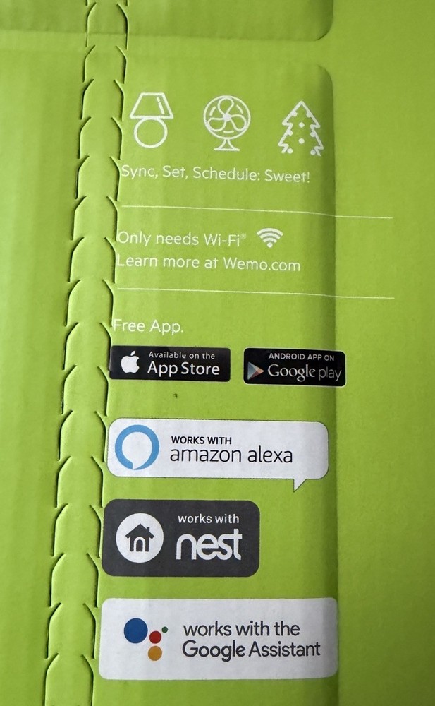 2-Pack Wemo 1068540 Mini Smart Plug Works with Amazon Alexa, Nest & Google