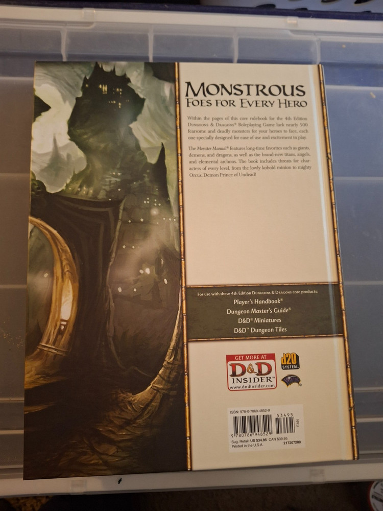 Dungeons & Dragons - Dungeon Master's Guide 2008 Core Rules 4th Ed Set of 3