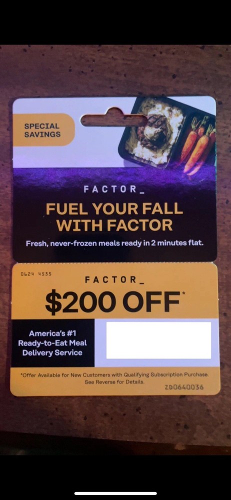 $200 OFF Factor_ Card