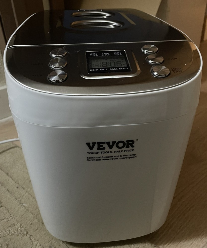 VEVOR 3LB 15-in-1 Bread Maker Automatic Compact Dough Machine
