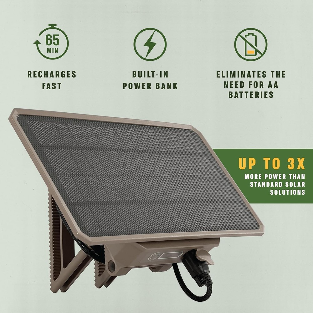 Moultrie - Solar Panel Power Pack - 3.4W - Gen 2 Pine Bark