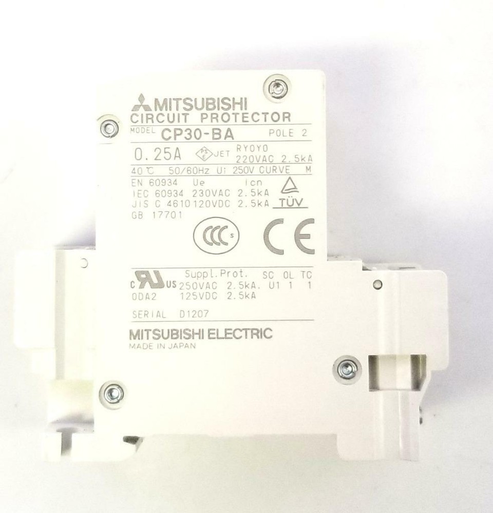 Mitsubishi CP30-BA Circuit Protector 0.25A 2 Pole