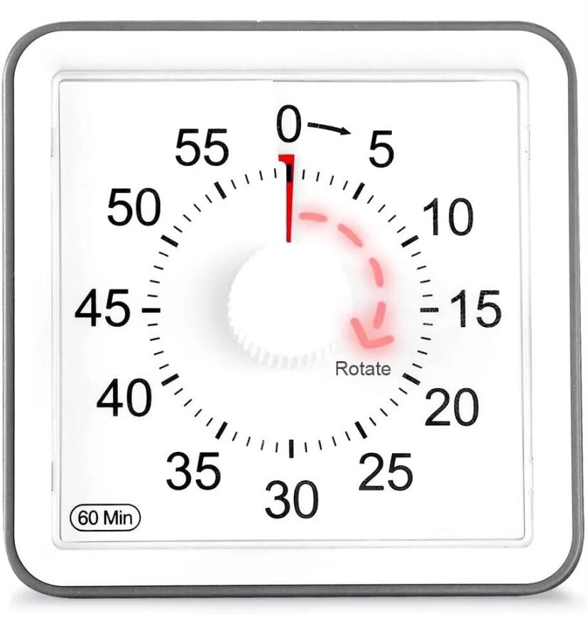 60 Minute Visual Timer - Class or Meeting Countdown for Kids and Adults