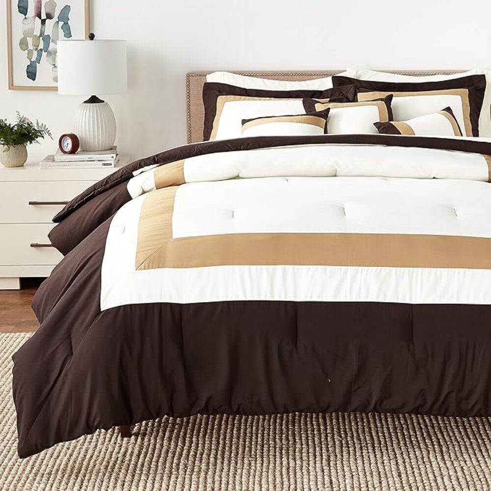 BED IN BAG Chic Home Duke 10 PC Comforter Set, Shams, Decorative Pillows, Sheets