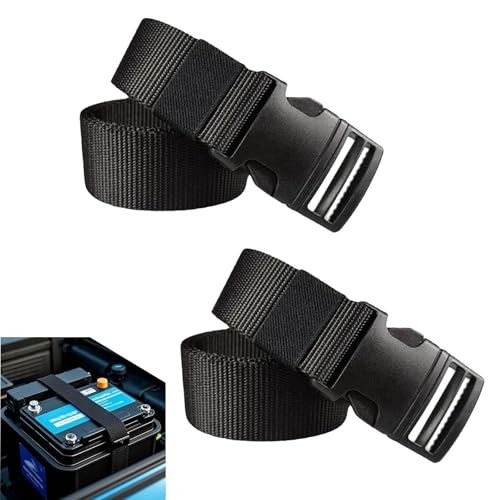 2 PCS Battery Tie Down Strap Hold Down Kit, Multi-functional Adjustable Nylon