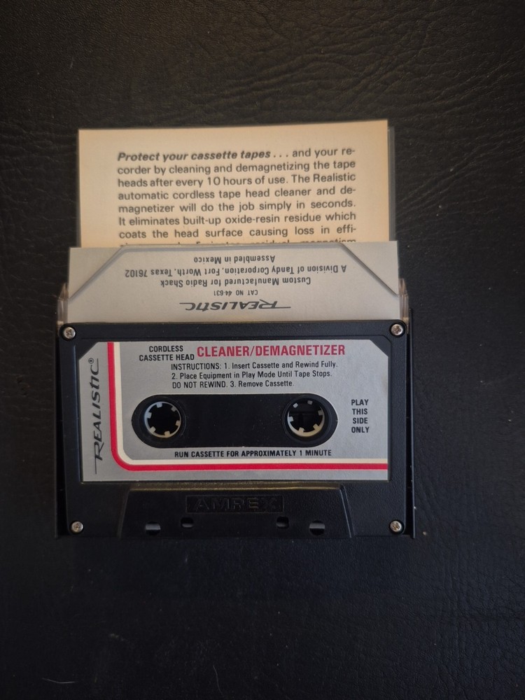 Realistic Cordless Cassette Head Cleaner And Demagnetizer
