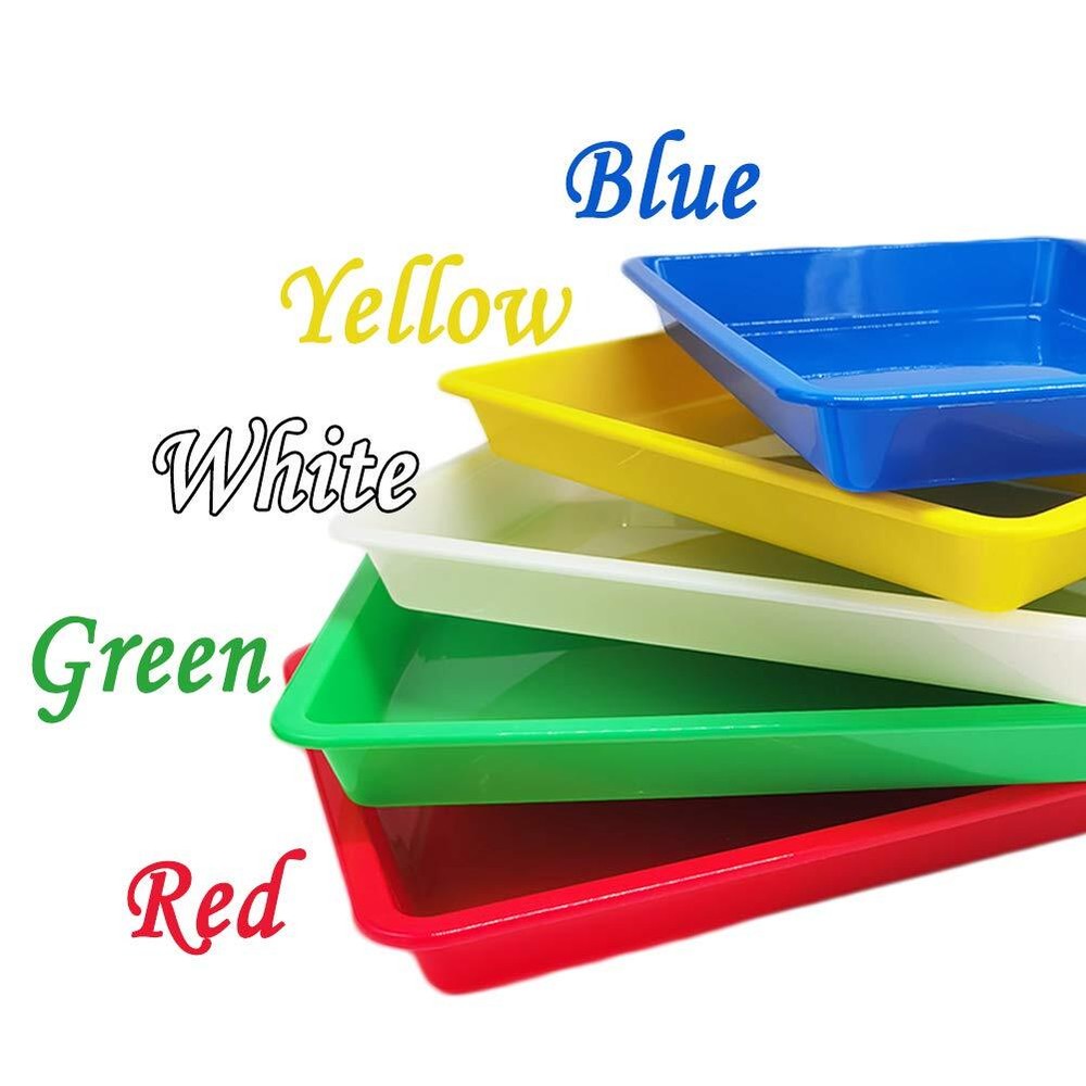 10 Pcs Plastic Art TraysMulticolor Activity Tray Organizer Serving Tray for C...