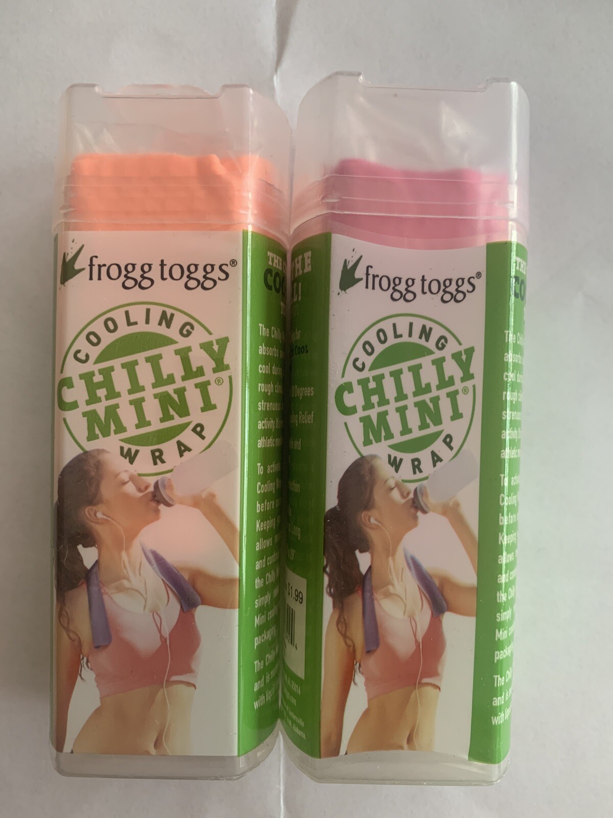 2 Packs Chilly Mini Cooling Wrap By Frogg Toggs Shipped Free 1 Pink And 1 Orange