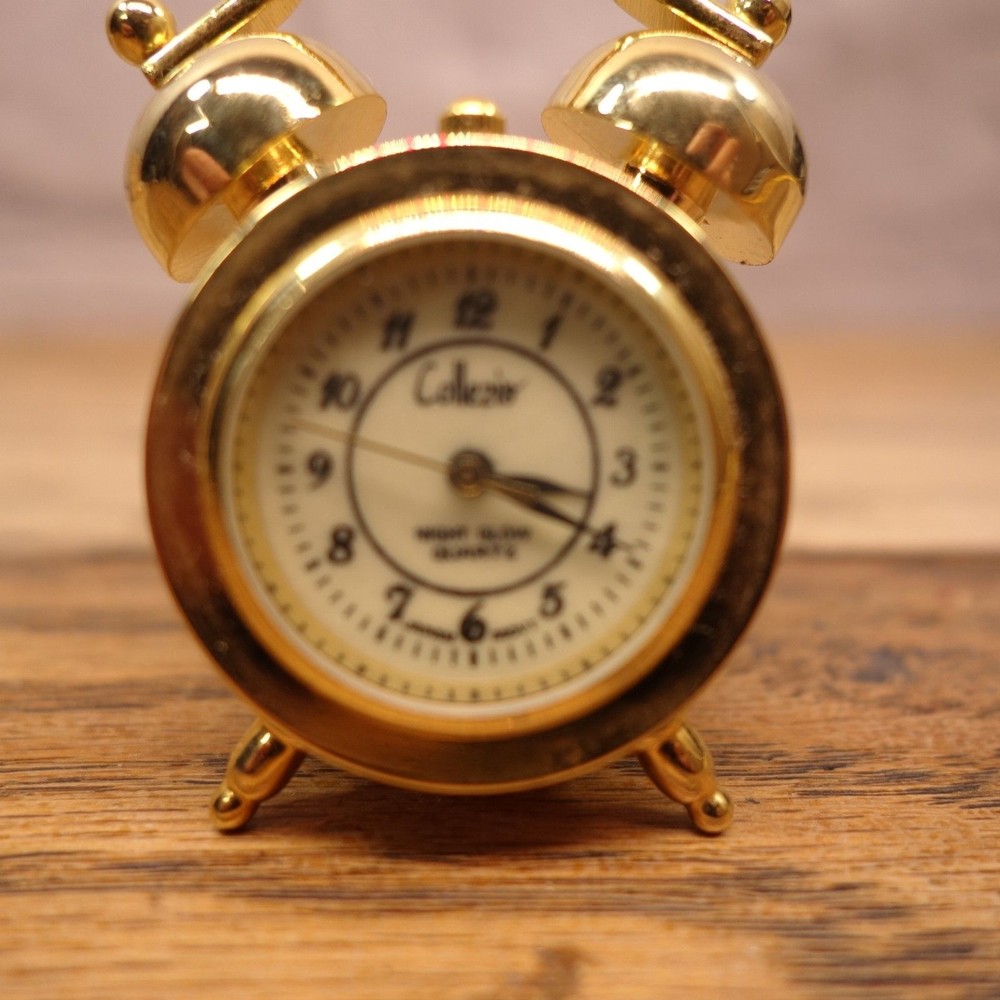 Collezio Mini Brass Clock Miniature Desk Clock