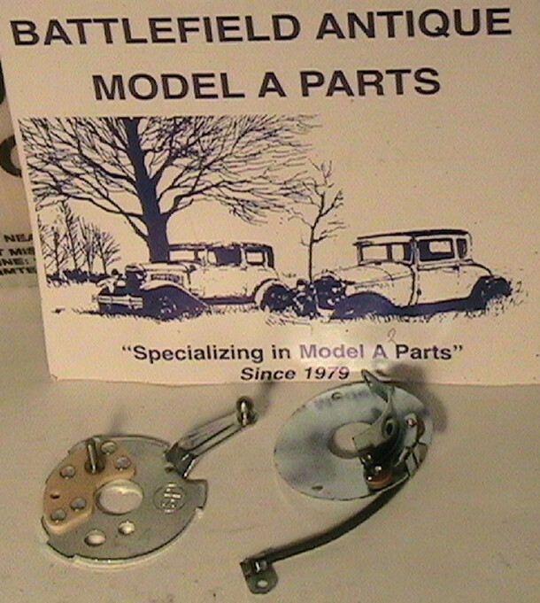 1928-1931 Model A Ford Distributor Upper and Lower Plate Set. Original Type.