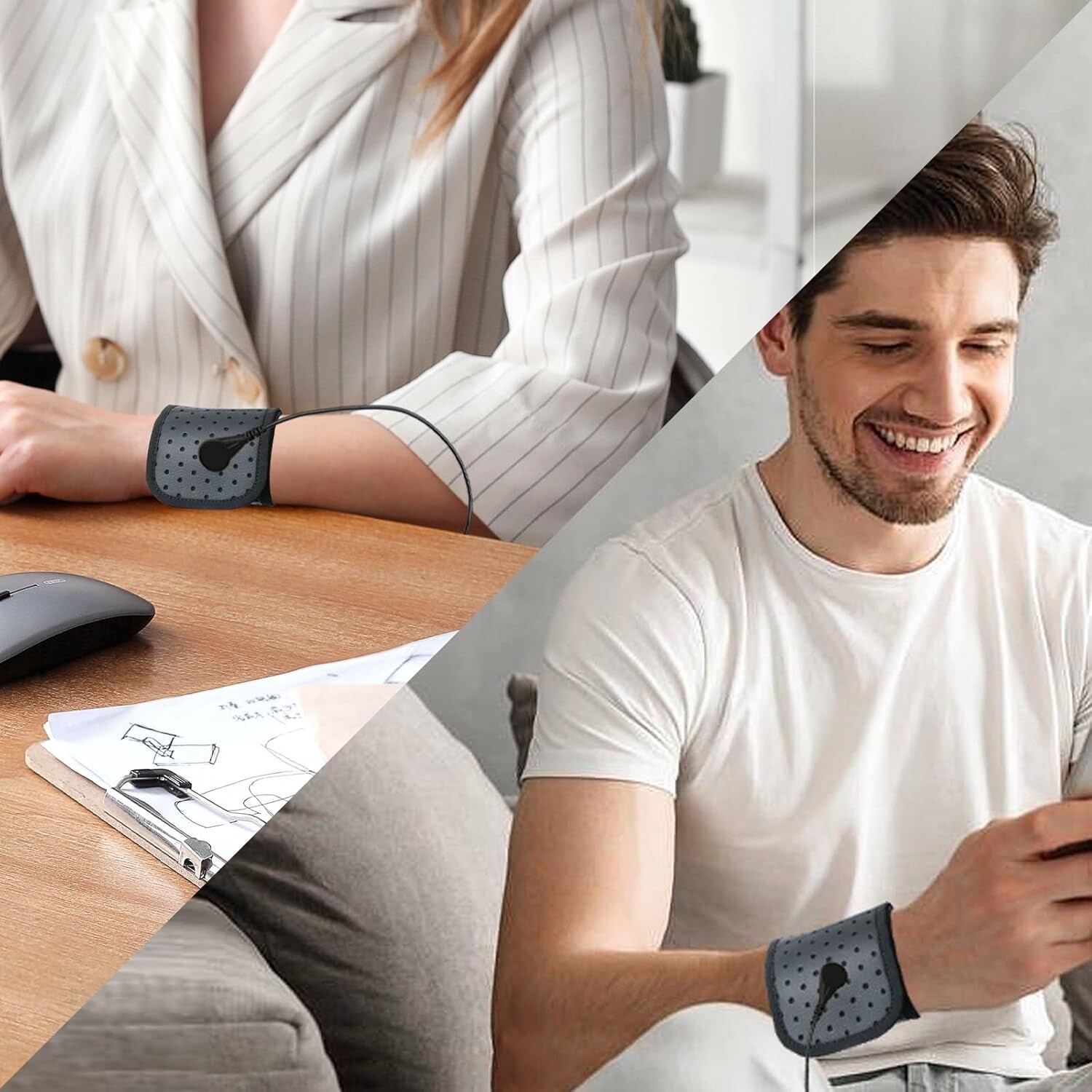 Grounding Wrist Strap, Earthing Therapy Wristband for Pain Relief with 15' Cord