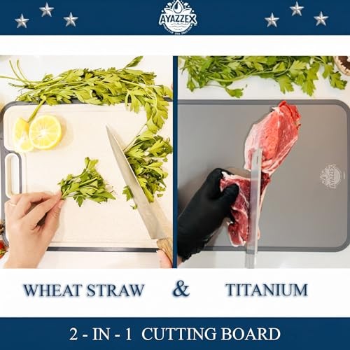 Pure Titanium Cutting Boards for Kitchen – Double-Sided 99.9% Titanium Surface