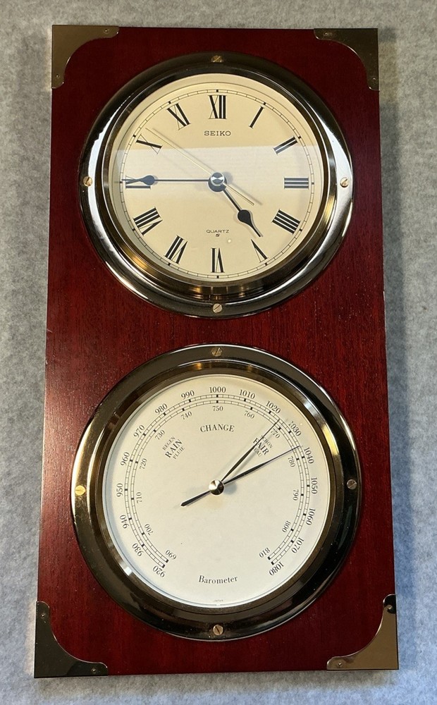 Seiko Quartz Wall Clock and Barometer, Beautiful