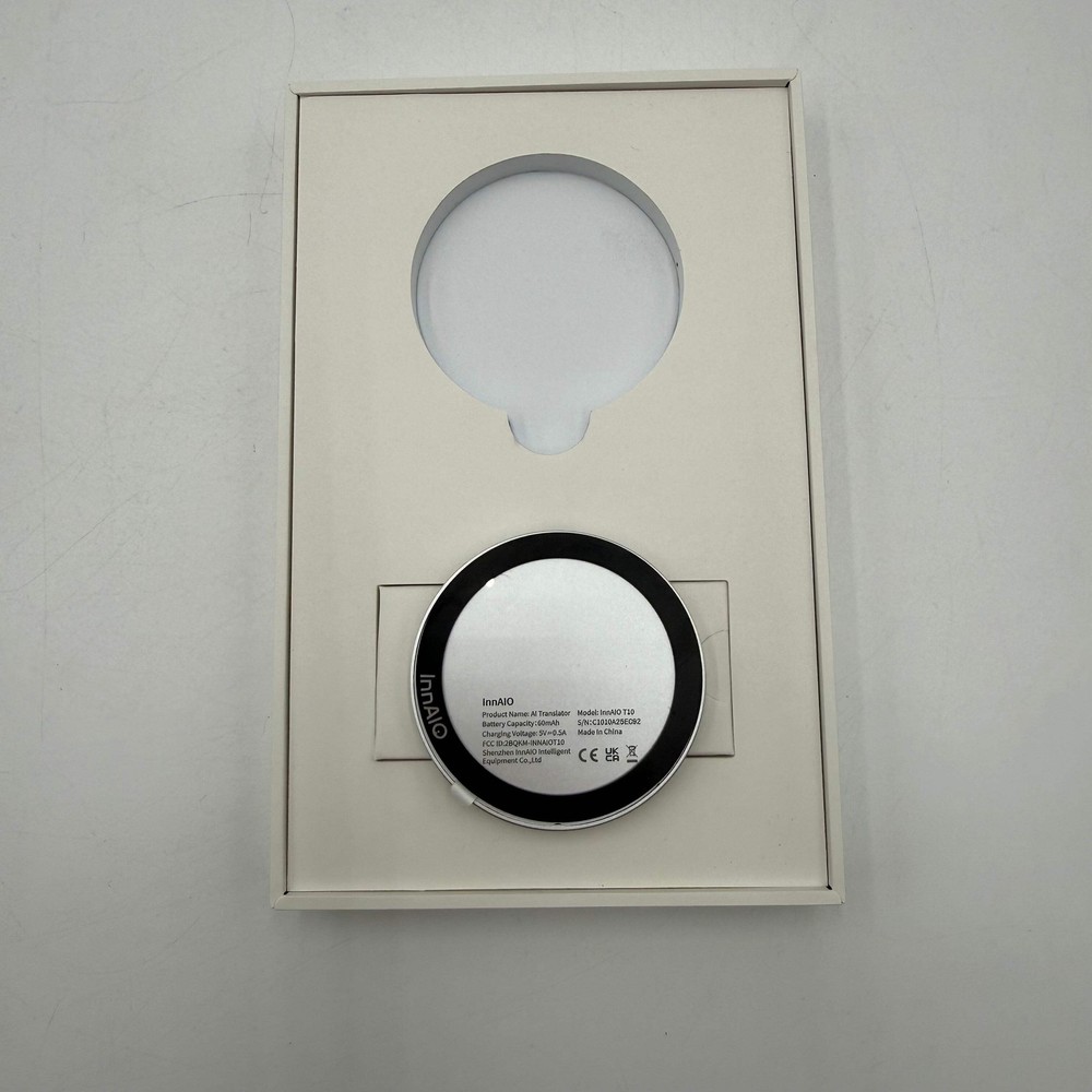 InnAIO AI Translator Accessory Silver New Open Box