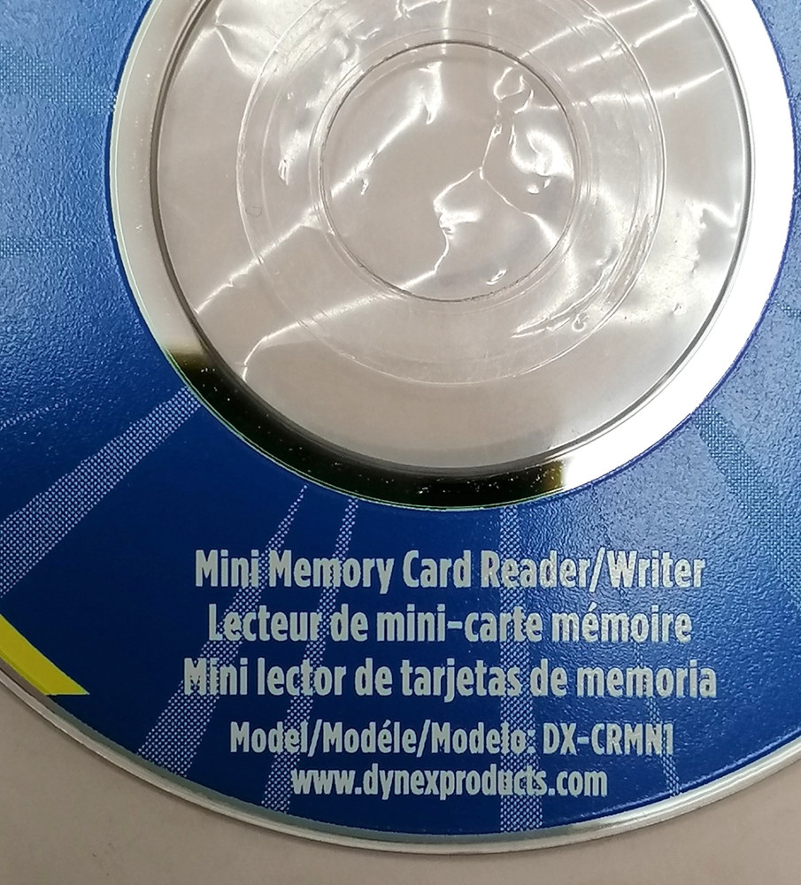 Dynex Mini Memory Card Reader/Writer DX-CRMN1 Installation CD