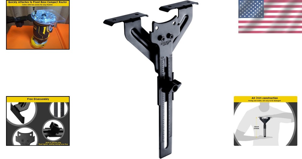 Durable Router Edge Guide for Compact Routers - Precision Woodworking Tool