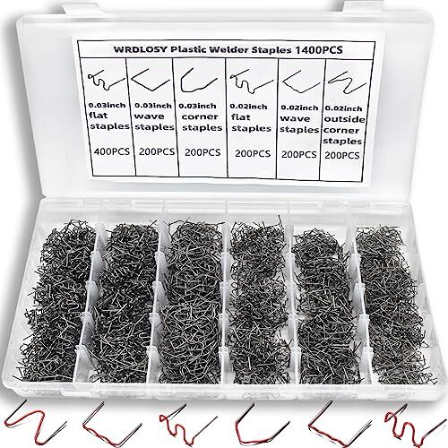1400PCS Plastic Welding Kit, Plastic Welder Staples, with Storage Box, Plastic