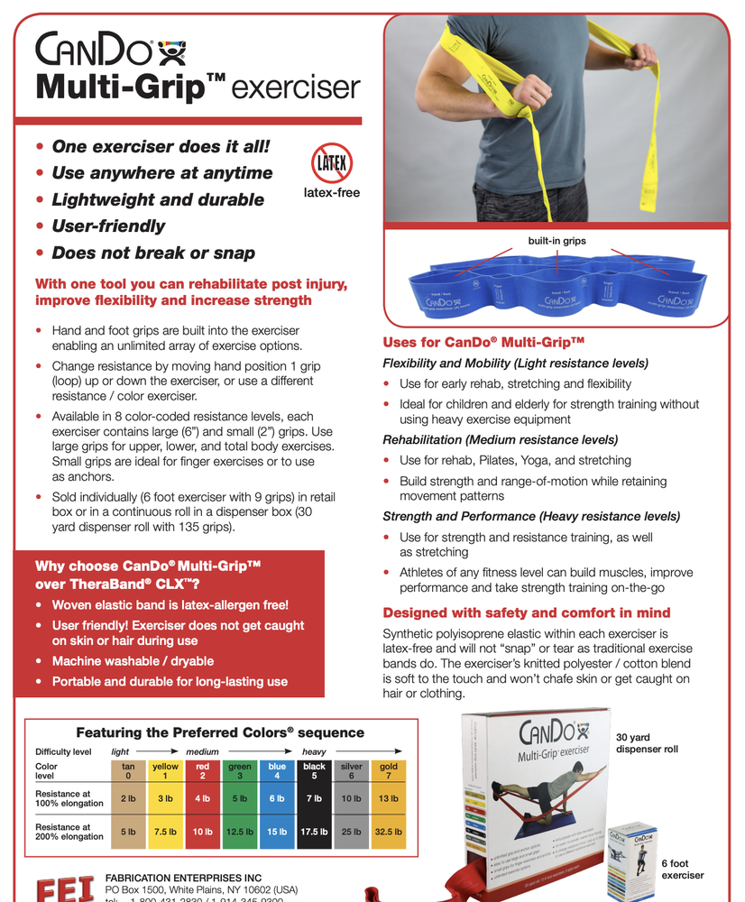 CanDo Multi-Grip Resistive Exerciser