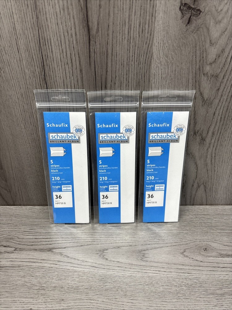 Schaubek Schaufix  210 X 36 MM  long  strip/stripe Black HM730 B New In Pack