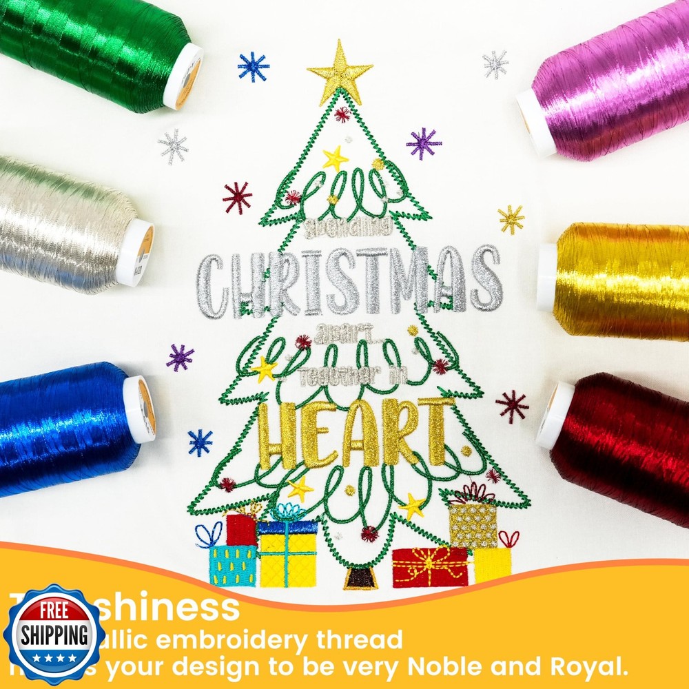 New brothread Single Huge Spool Metallic Embroidery Machine Thread 2500M (273