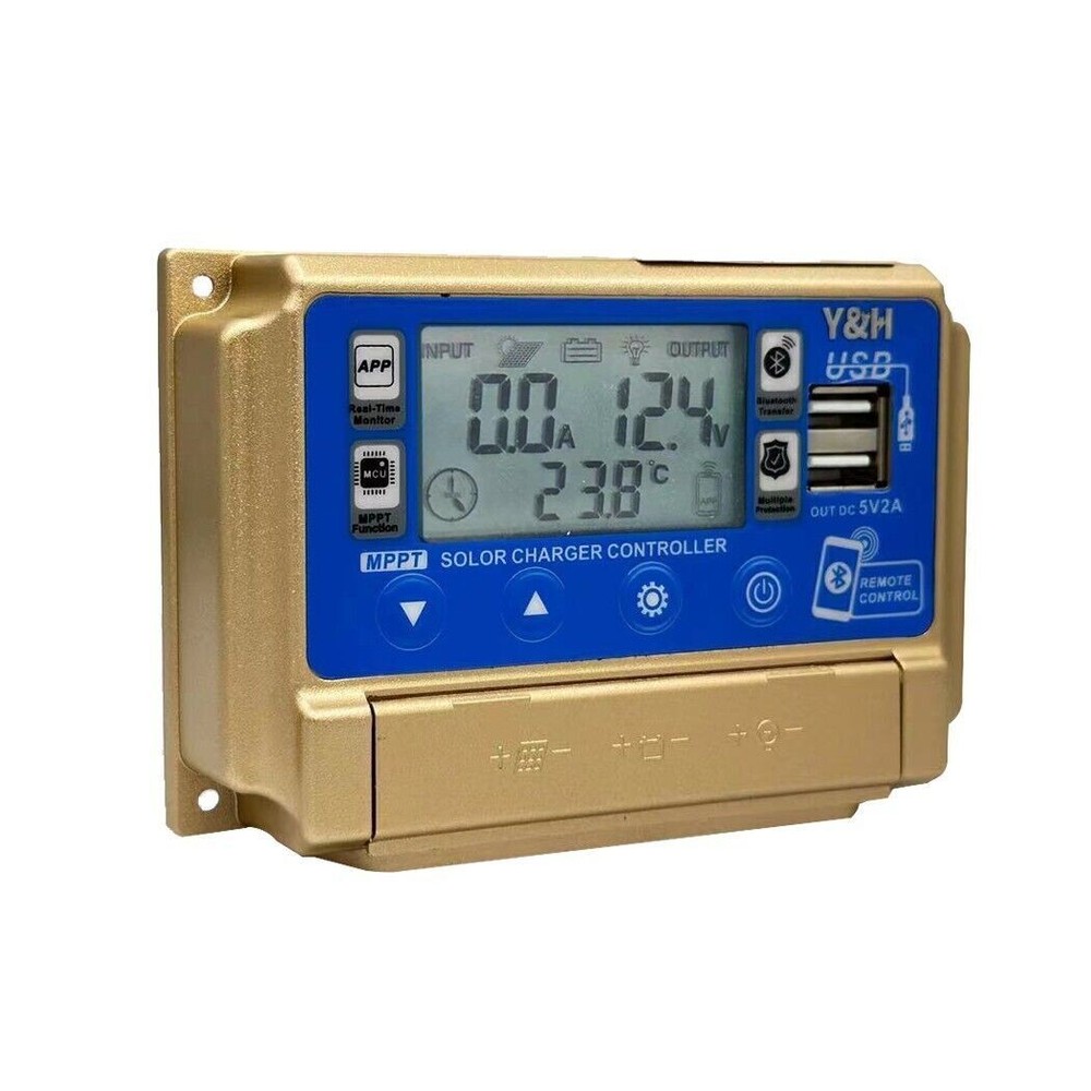 30A 12V/24V Solar Charge Controller Battery Regulator Dual USB,APP Communication