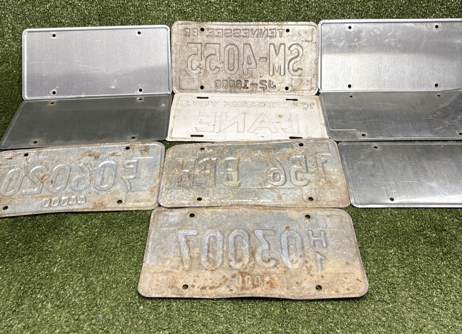 Lot Of 10 Random Misc USA License Plates Vintage! Man Cave, Crafts. Cool Pieces