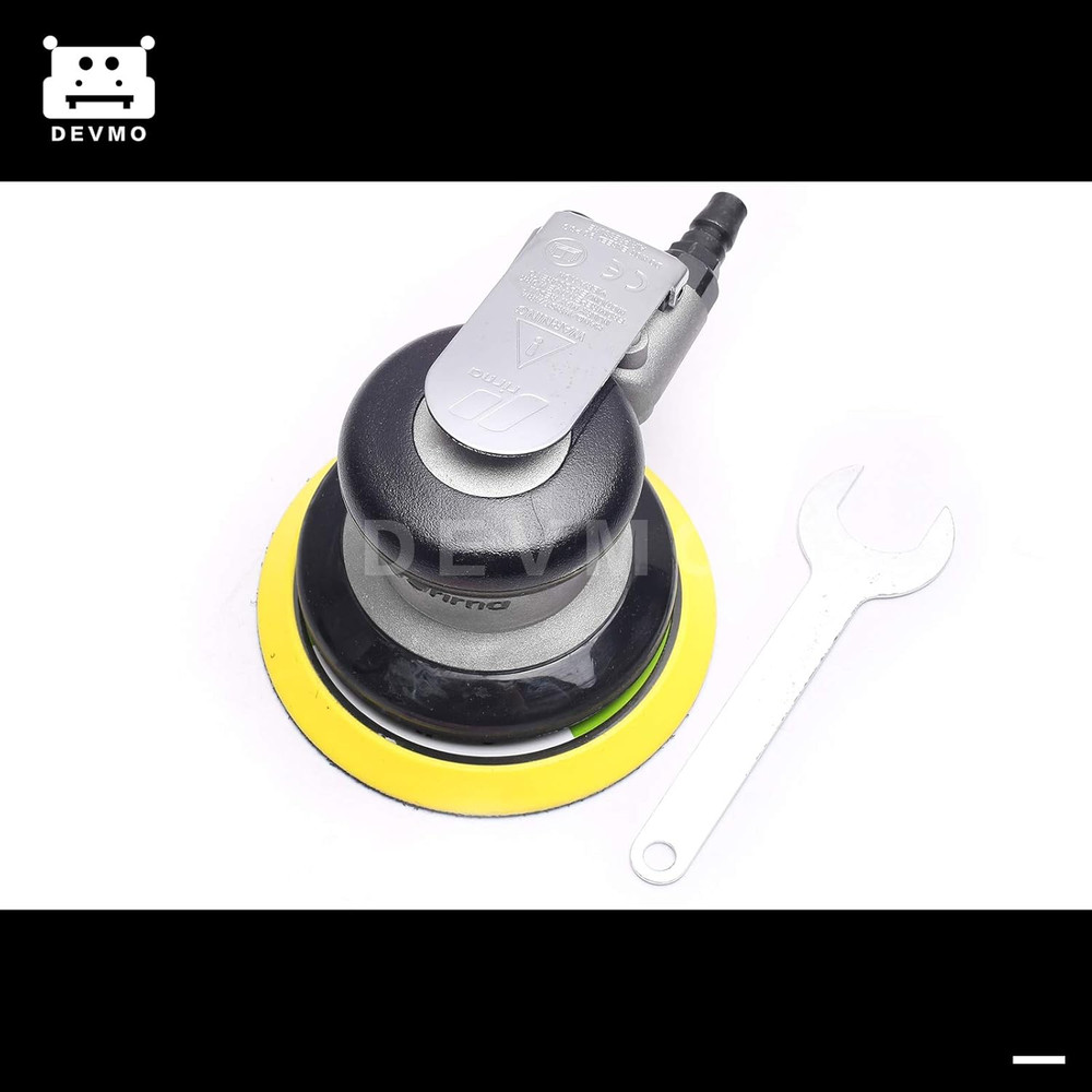 5'' Pneumatic Random Orbital Palm Sander with Speed Control for Professionals