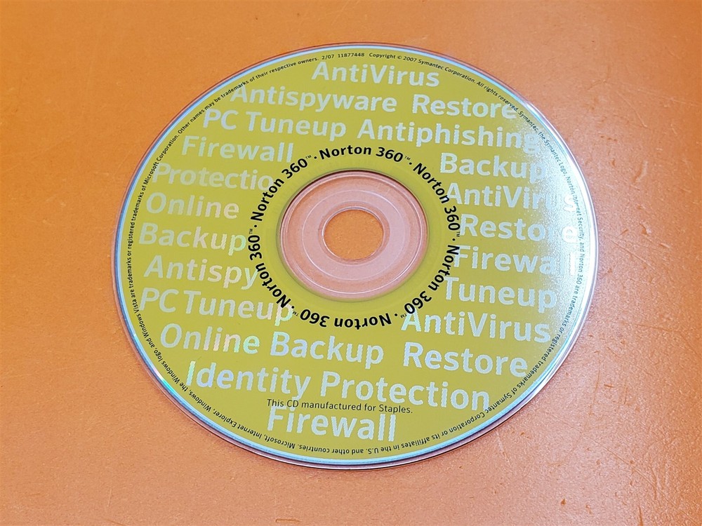 ⭐️⭐️⭐️⭐️⭐️ PC Software Norton 360 Antivirus Software Disc Only