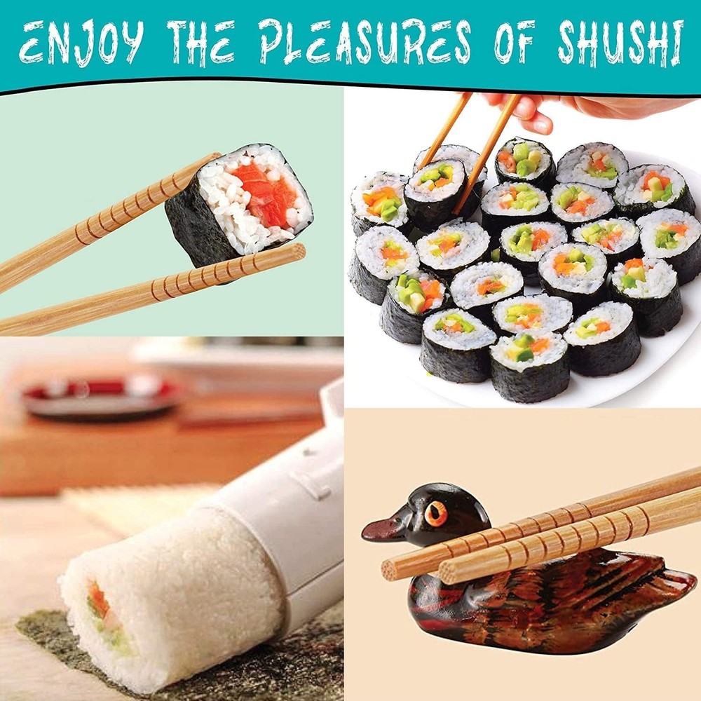 Sushi Making Kit, 22 in 1 Roller Maker Kit with Medium, Green
