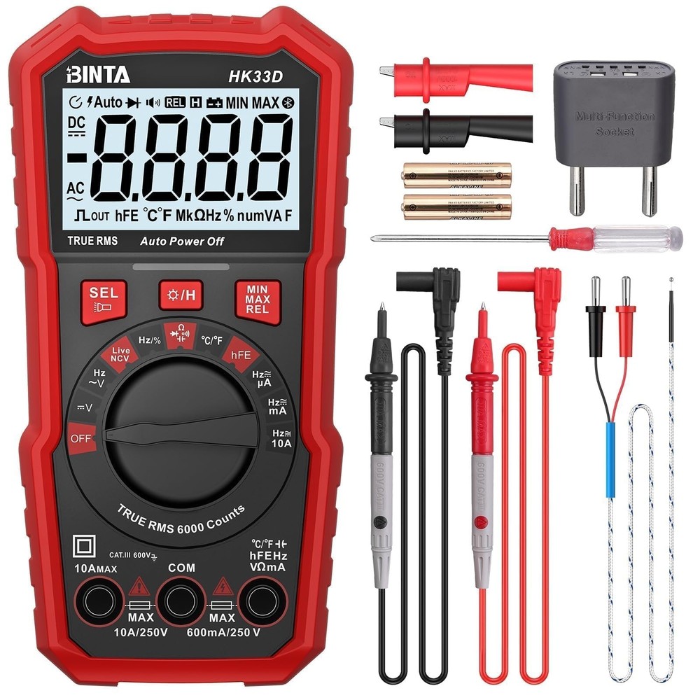 BINTA 6000 Counts Digital Multimeter with NCV, Auto-Ranging Multime... Fast Ship