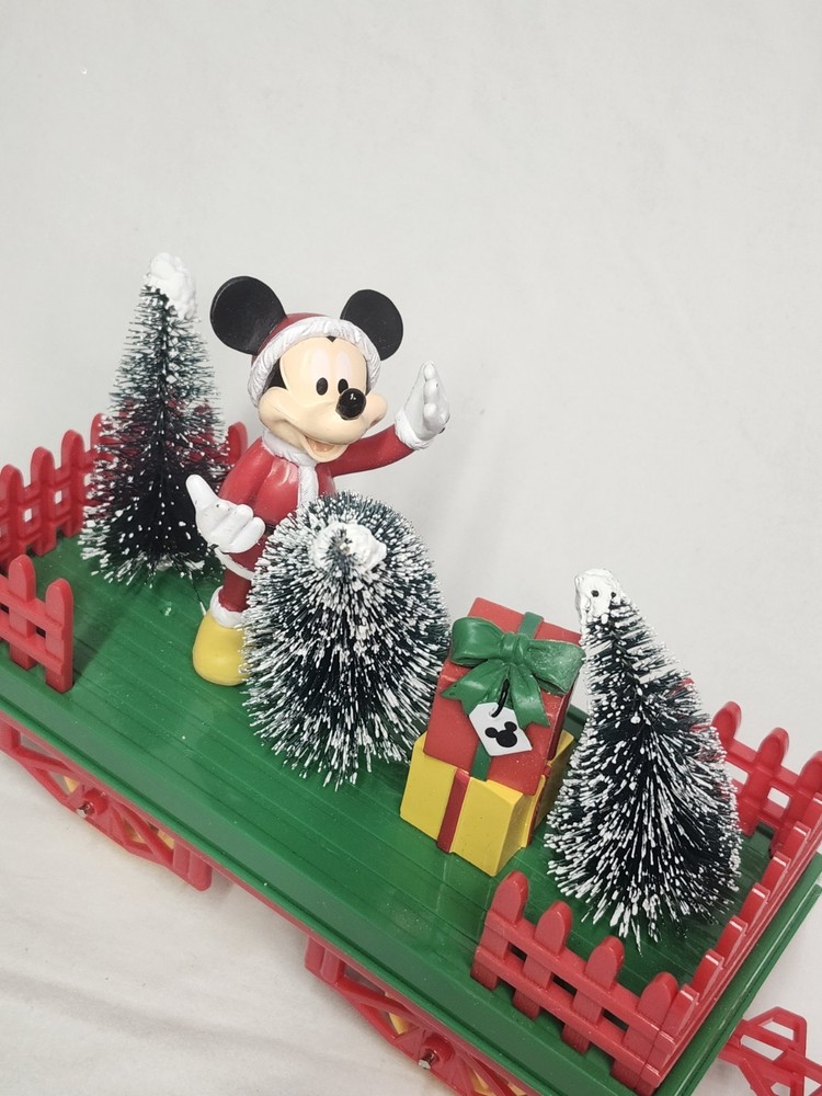 Mickey Mouse Holiday Express Train Set Collector's Edition WORKS-Missing Caboose