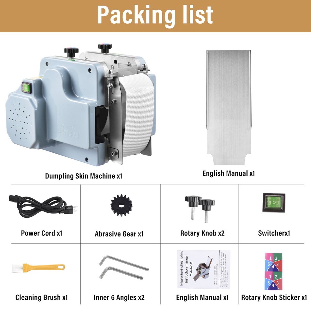Electric Dumpling Skin Machine Dumpling Wrapper Maker 60 Pieces/Min 110V