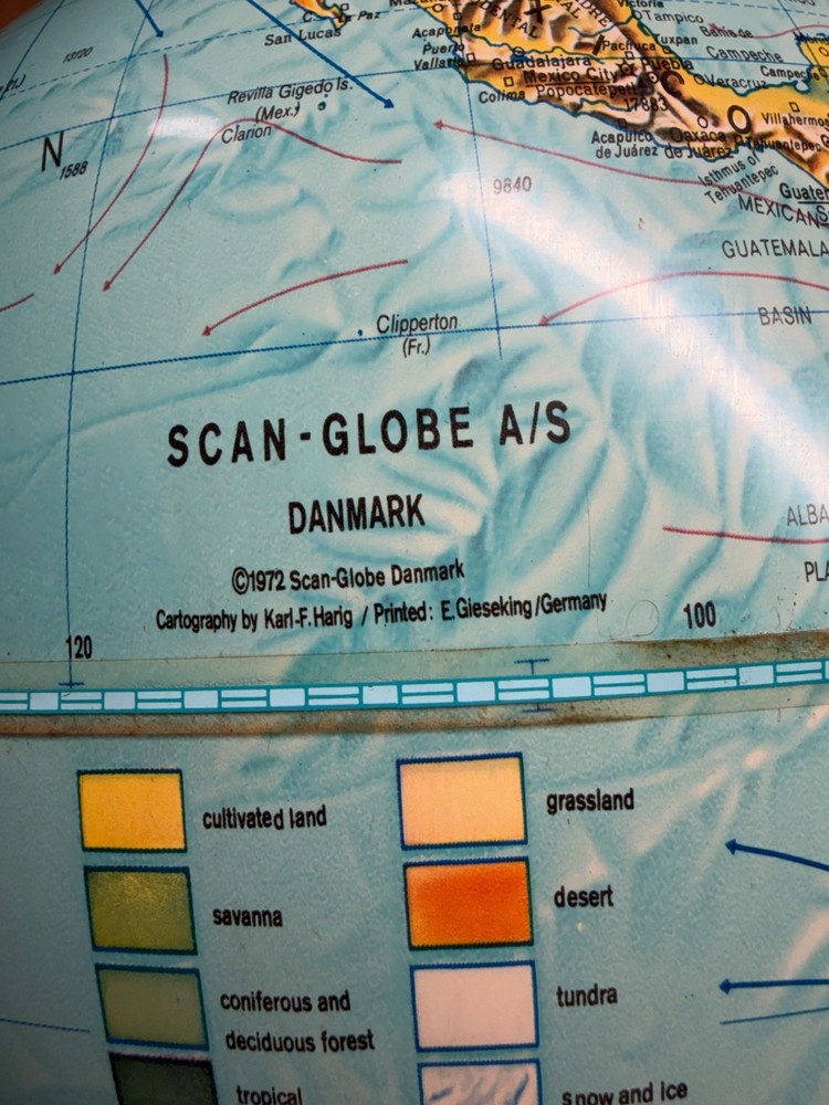 Nice Vintage Scan Globe Danish Dated 1972 Working Order