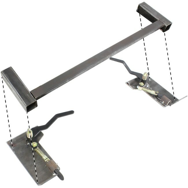 Pin On to Skid Steer Quick Tach Adapter Spacer Brackets Latch