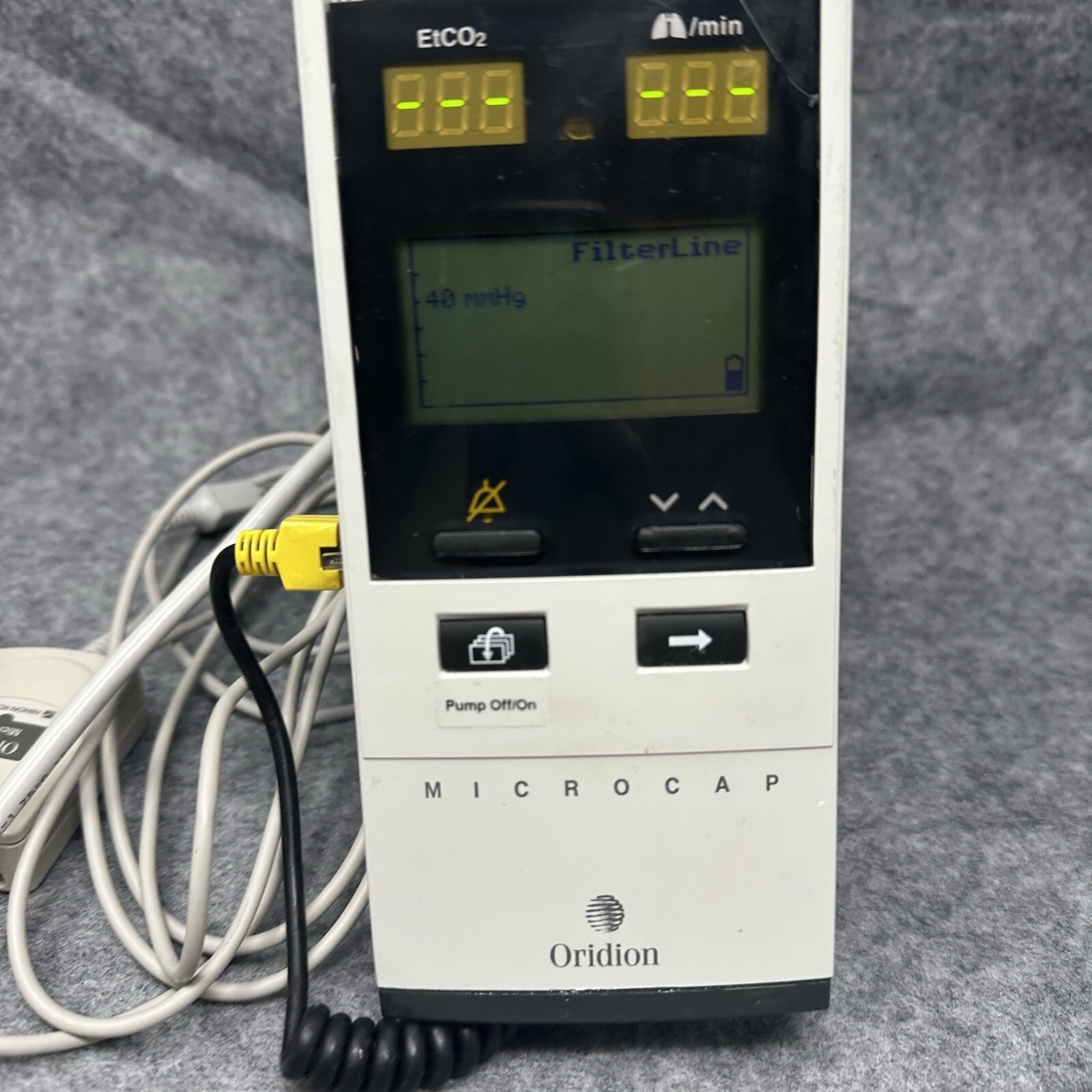 Microstream ETCO2 Capnograph Oridion Microcap Monitor With Mount With Adapter