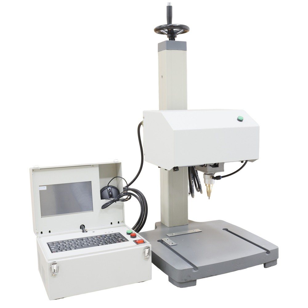 Metal Marking Machine 7in Pneumatic Dot Peen Marking Machine + Rotary Attachment