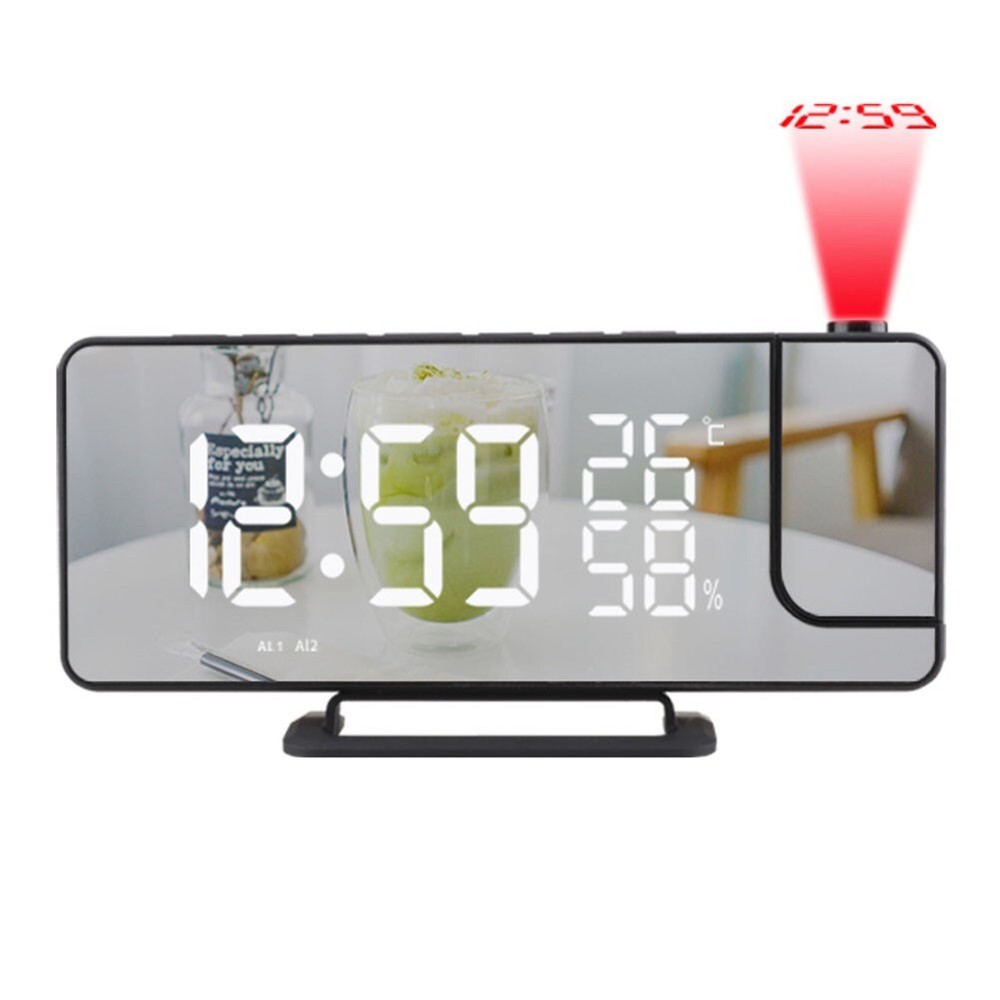 Stylish LED Digital Alarm Clock with Projection and Adjustable Brightness