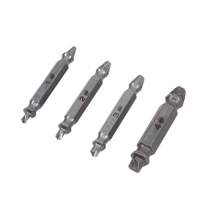 4 x Screws Studs Extractor Broken Damaged Bolts Screw Remover Puller Tool Set