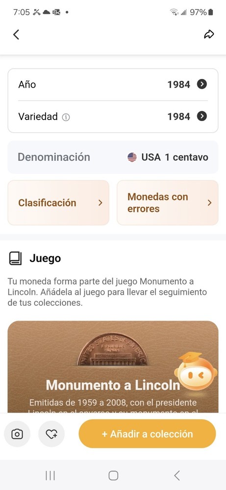 MONEDA#32: 1C 2984 CON ERROR DE OREJA DOBLE