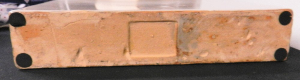 Mid- Century Ceramic Slab Square Vase Solid