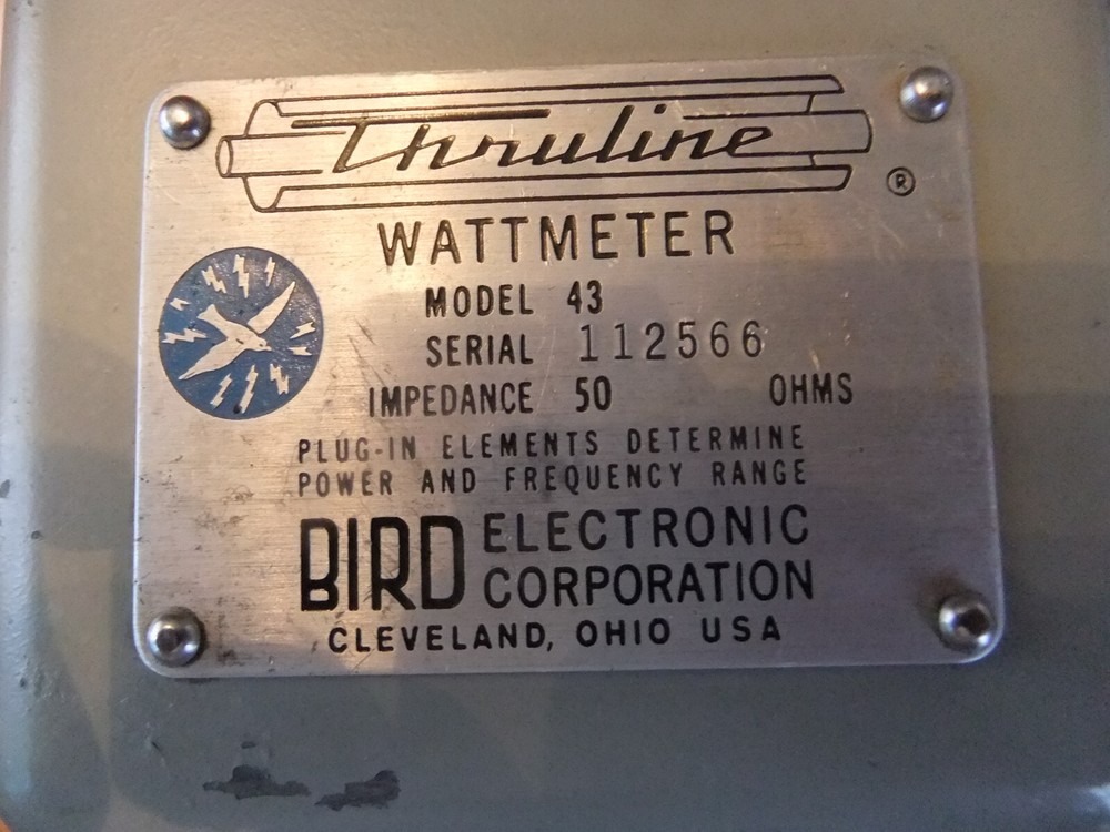 bird thruline model 43 wattmeter