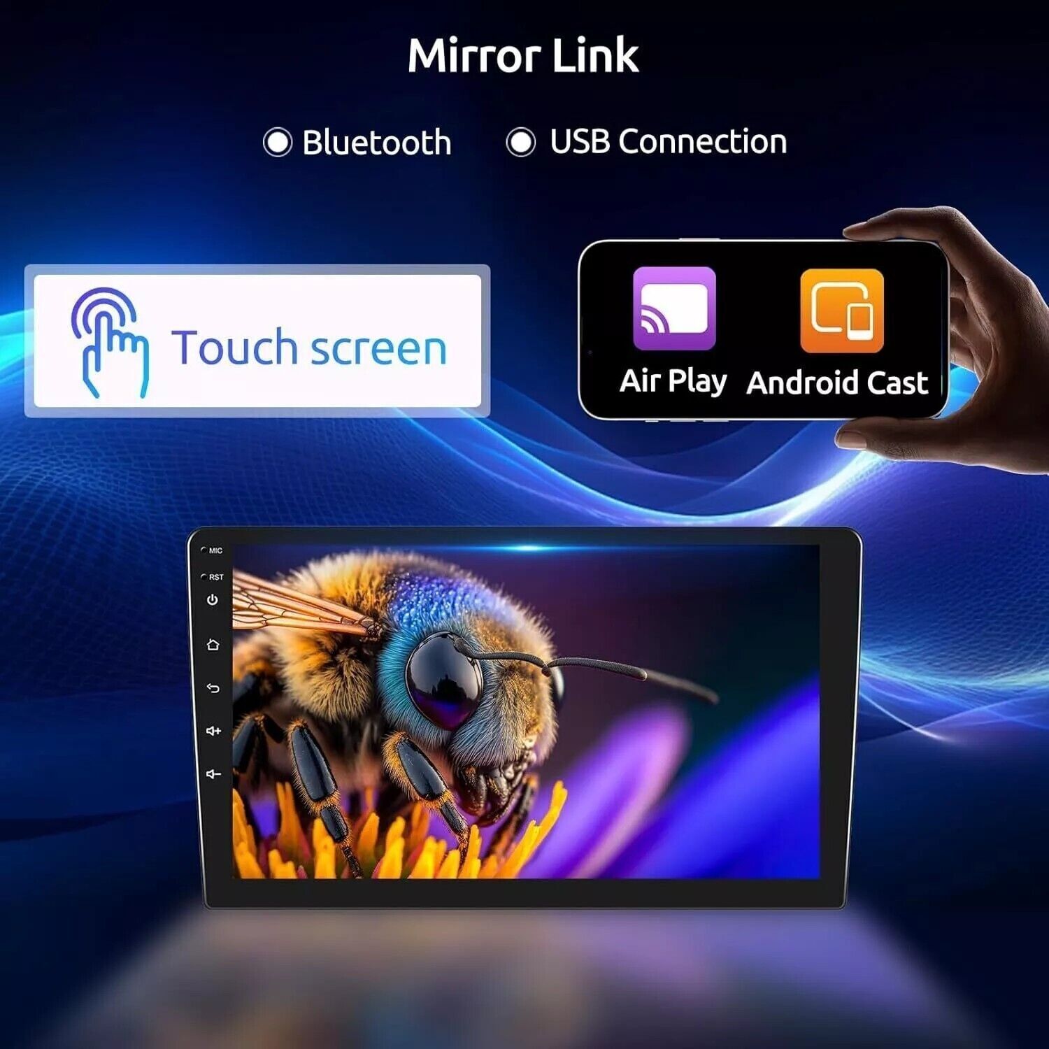 CarPlay For Mazda B2500 1998-2001 Radio Stereo GPS Android 13.0 Player W/Cam