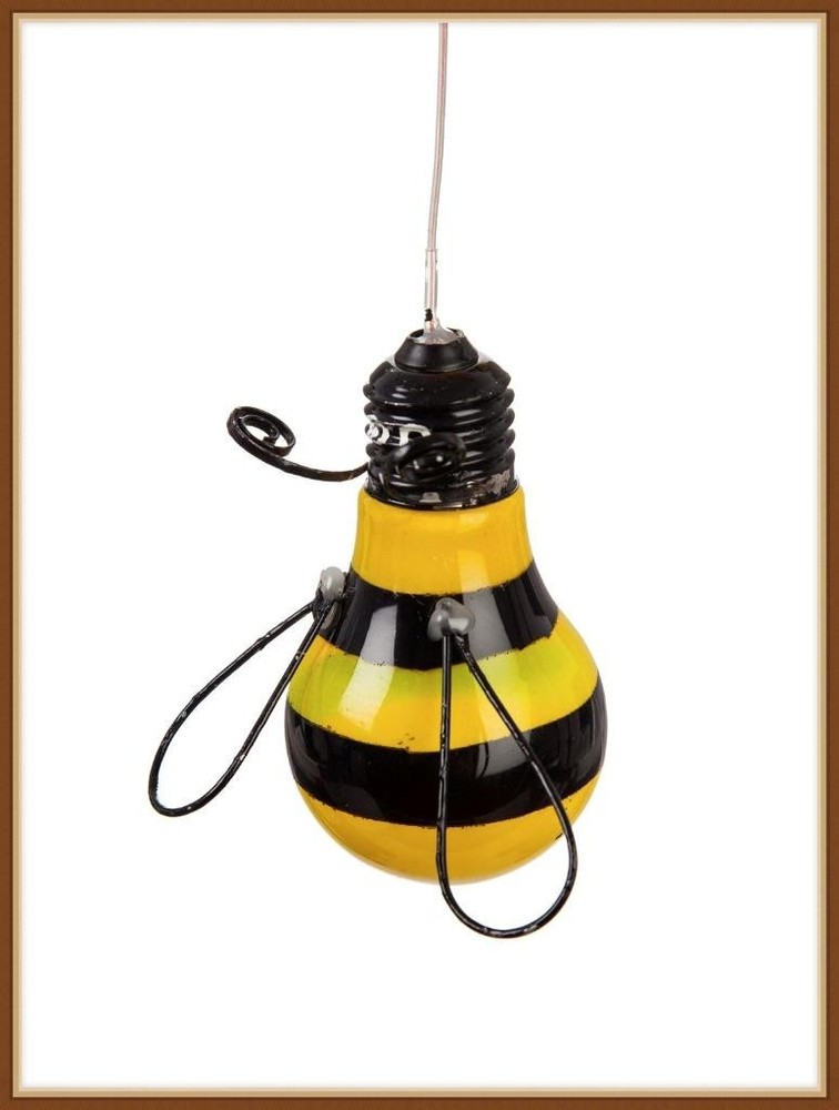 EVERGREEN SOLAR POWERED MOBILE * CASCADING BUMBLE BEE LIGHTBULB * COLOR CHANGING