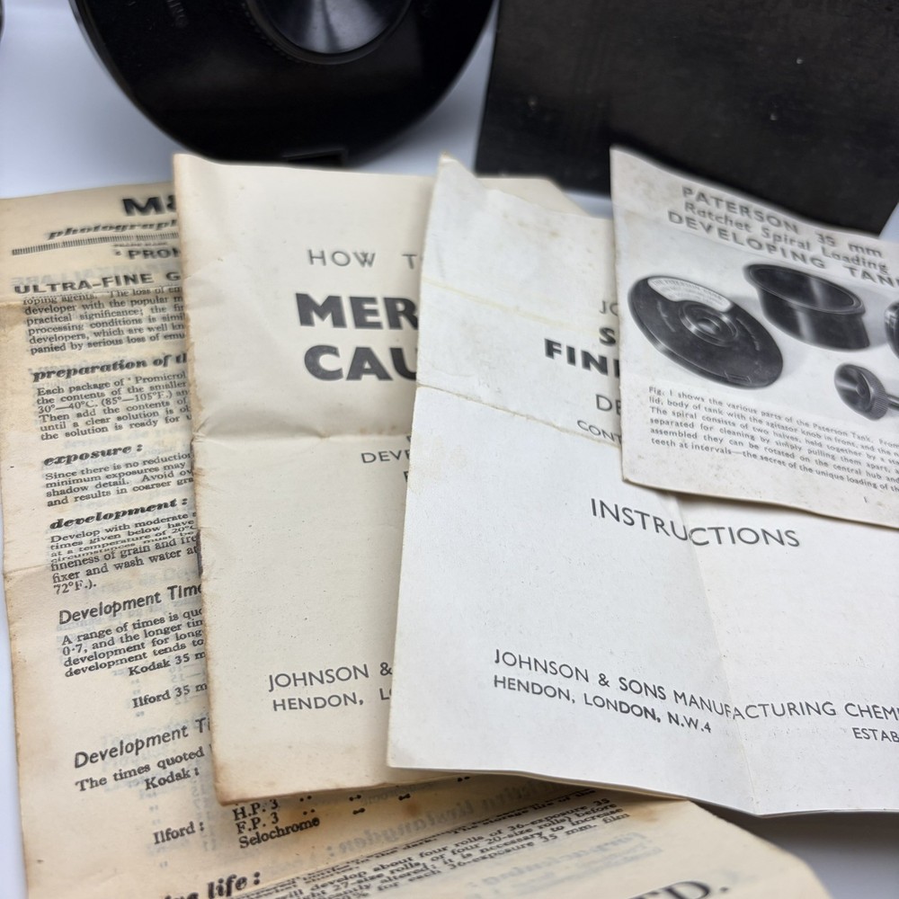 Paterson Vintage Bakerlite 35mm Developing Tank  BOXED