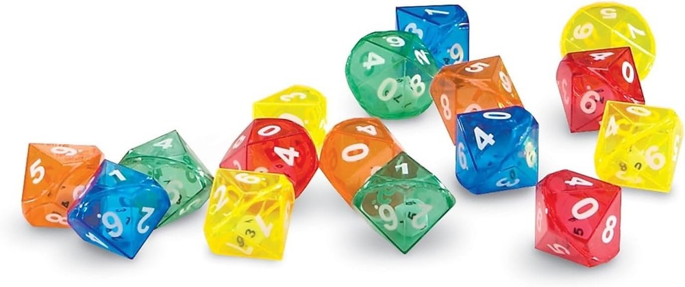Comprehensive 72-Piece 10-Sided Dice Set for Creative Learning and Play