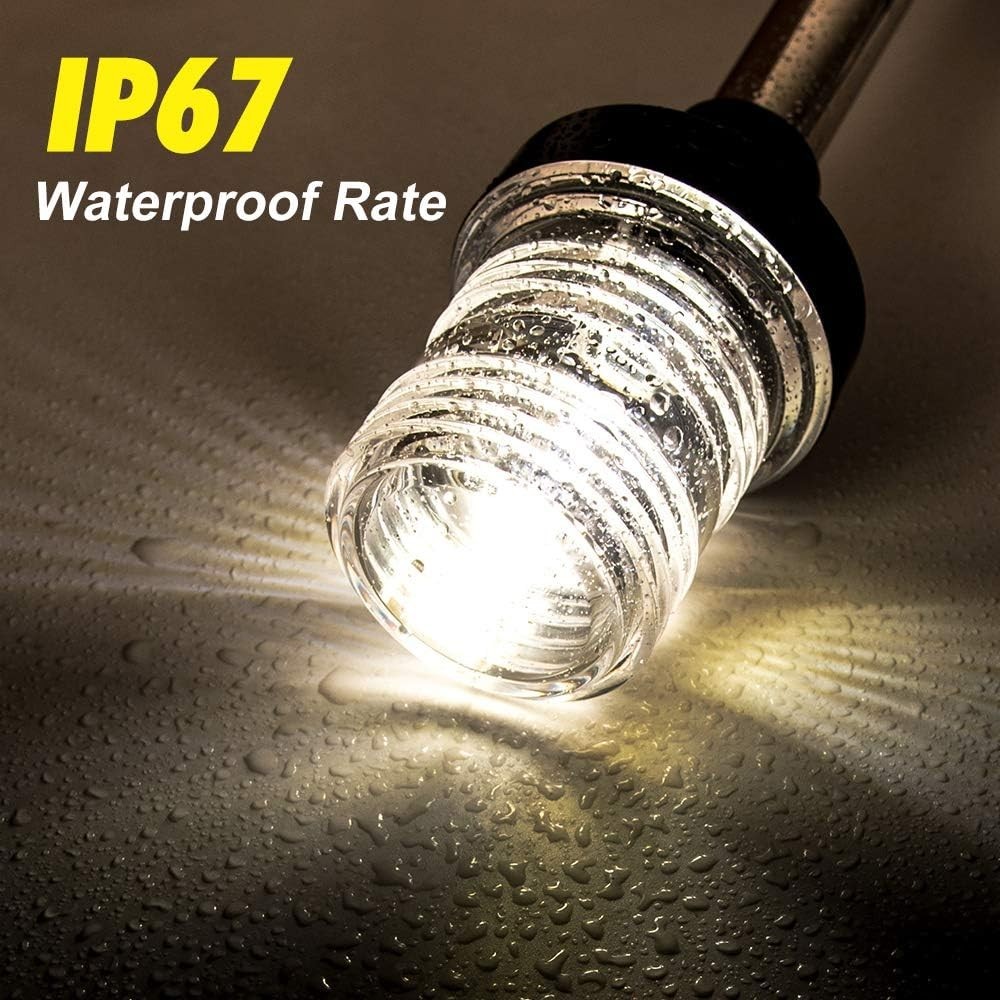 Waterproof White LED Boat Stern Light - Essential for Night Navigation